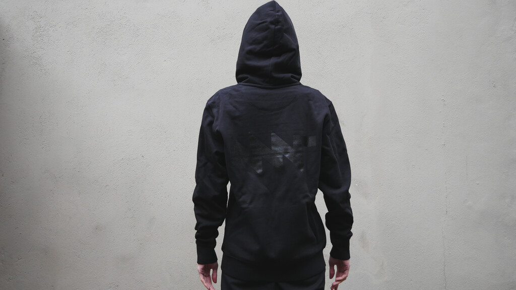 MNT Logo Hoodie - Black Print - Back